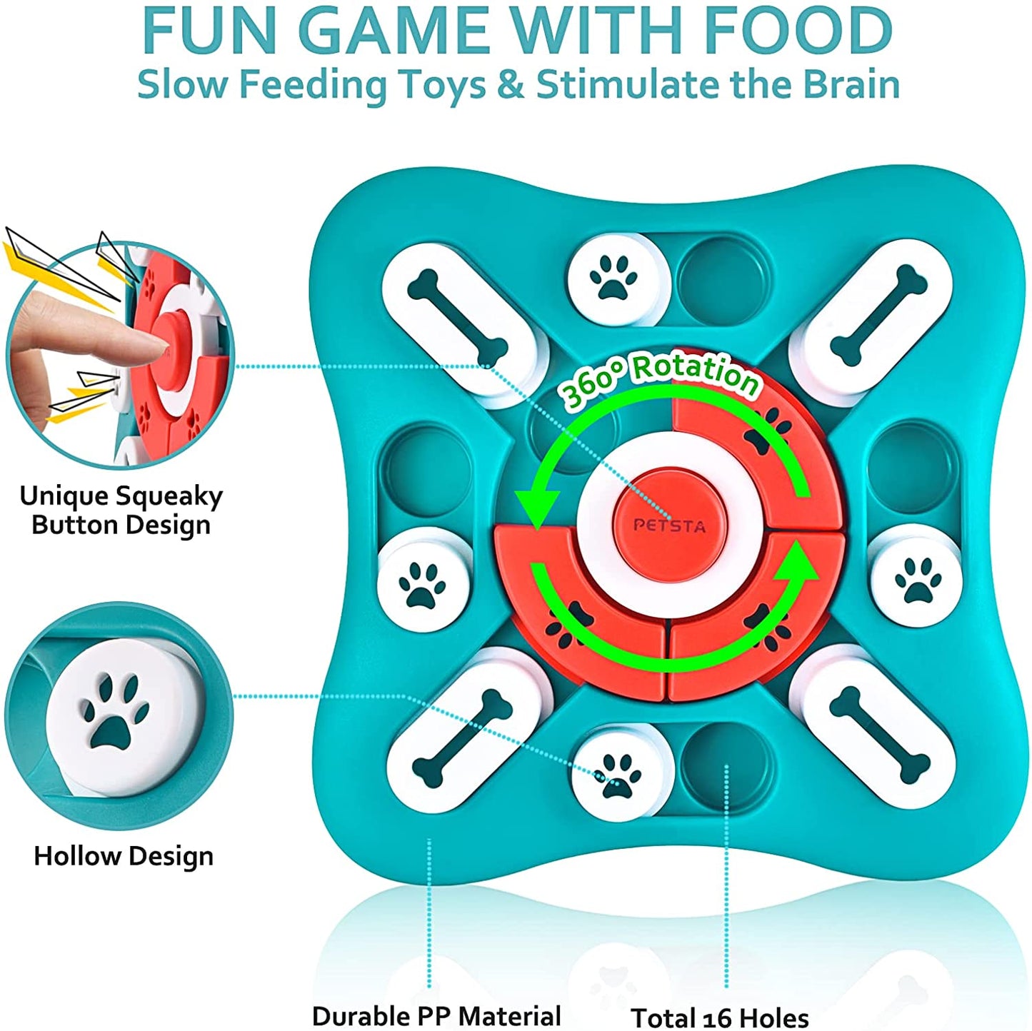 Dog Puzzle Toys, Treat Dispensing Dog Enrichment Toys for IQ Training and Brain