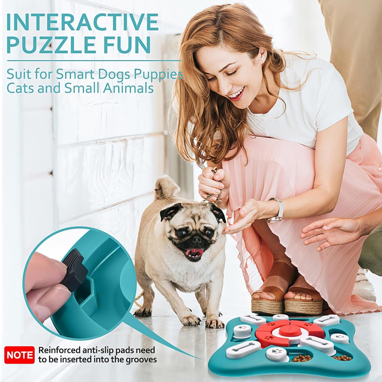 Dog Puzzle Toys, Treat Dispensing Dog Enrichment Toys for IQ Training and Brain
