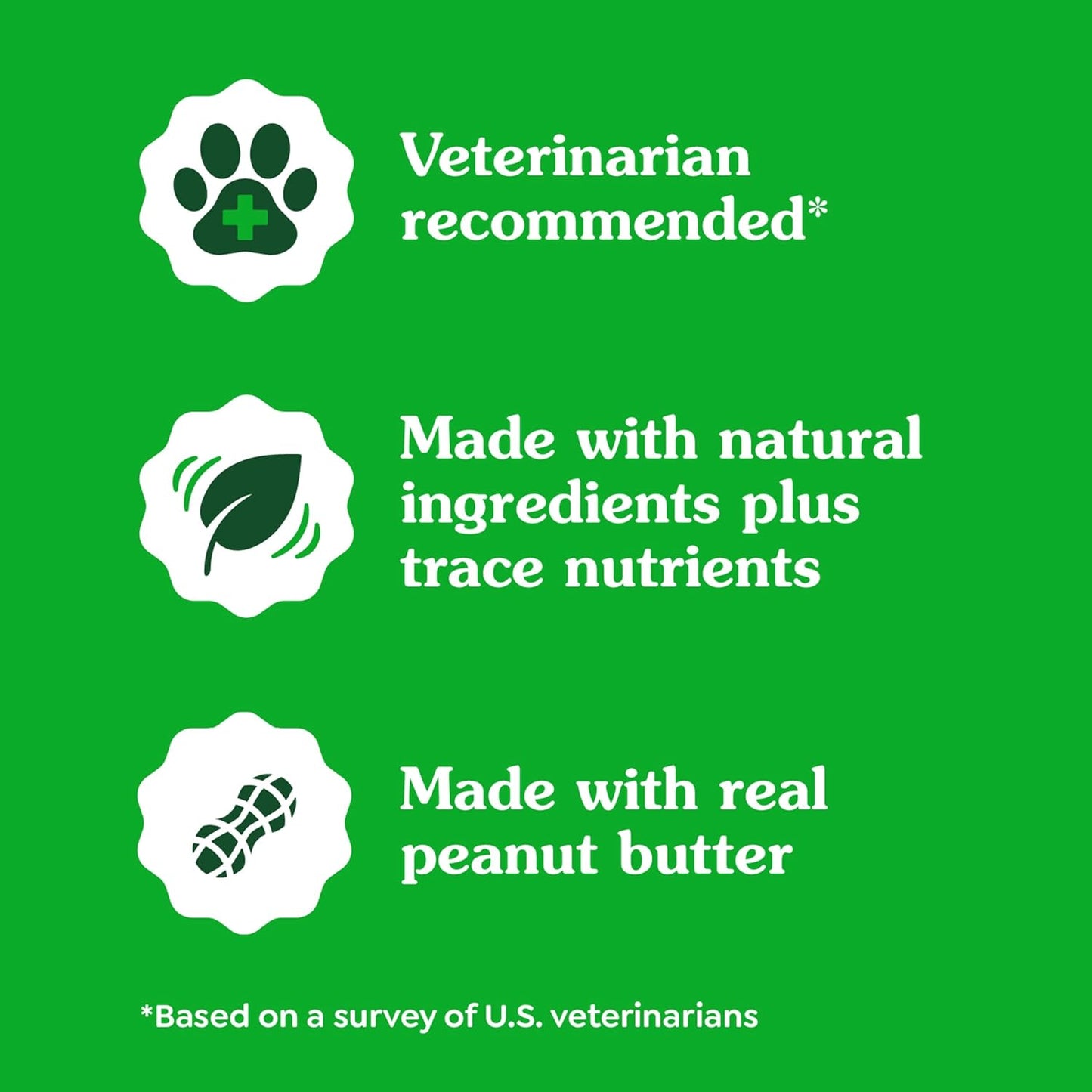 Pill Pockets for Dogs Large Size, Soft Dog Treats, with Real Peanut Butter, 7.9 Oz. Pouch (30 Treats)