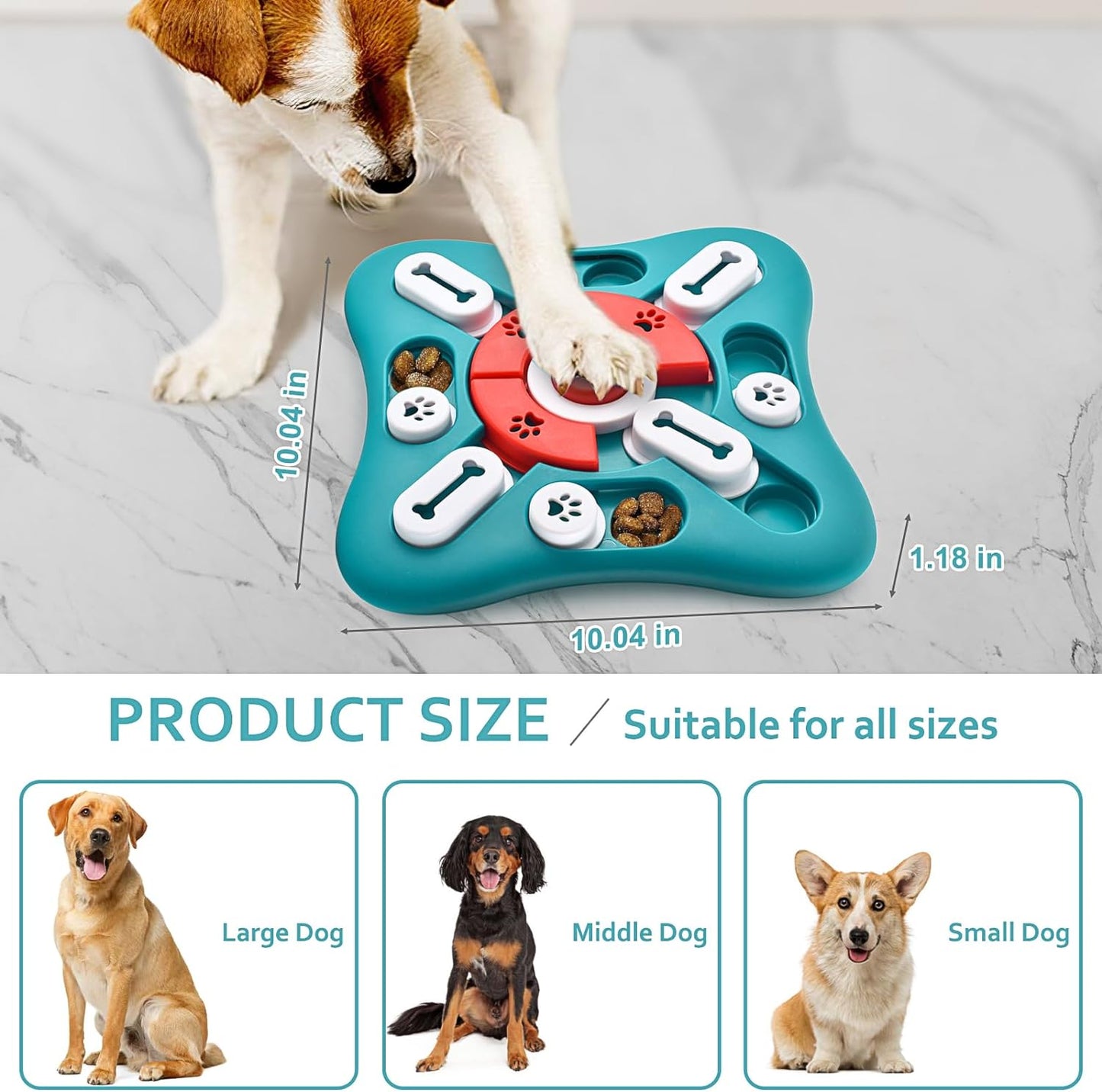 Dog Puzzle Toys, Treat Dispensing Dog Enrichment Toys for IQ Training and Brain