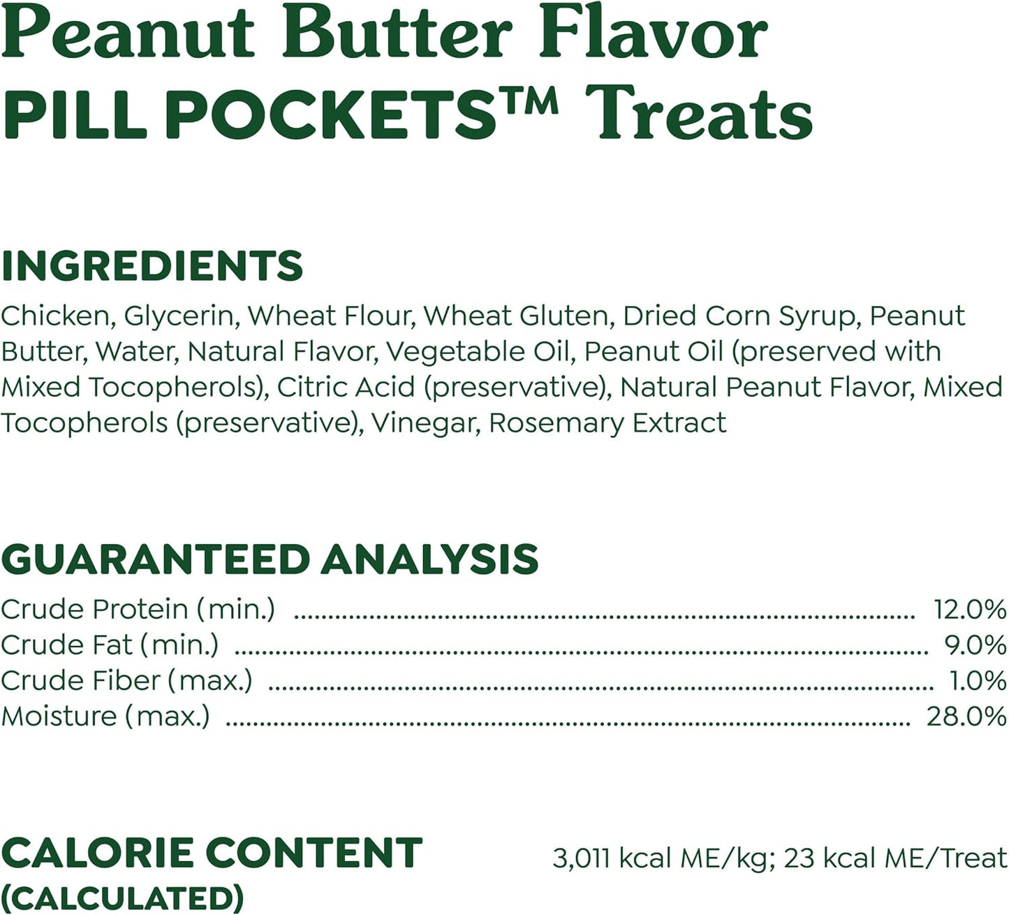 Pill Pockets for Dogs Large Size, Soft Dog Treats, with Real Peanut Butter, 7.9 Oz. Pouch (30 Treats)