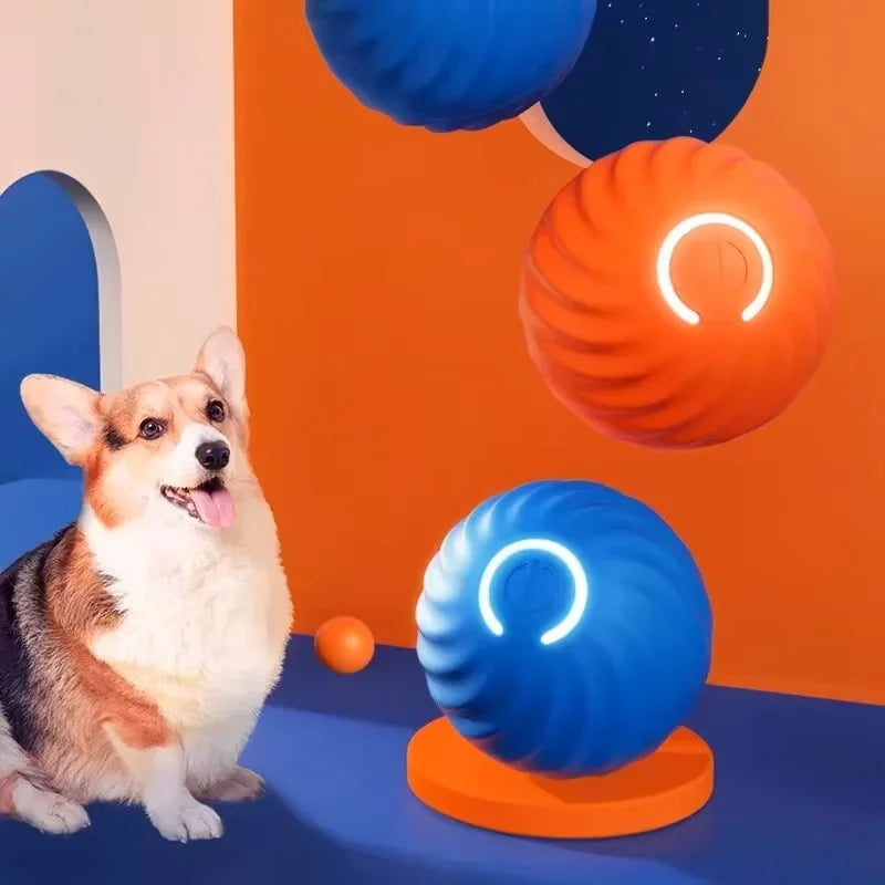 Dog Toys Intelligent Gravity Jump Ball Rechargeable Bite-Resistant Rolling Ball Cat and Dog Chase Interactive Pet Toys