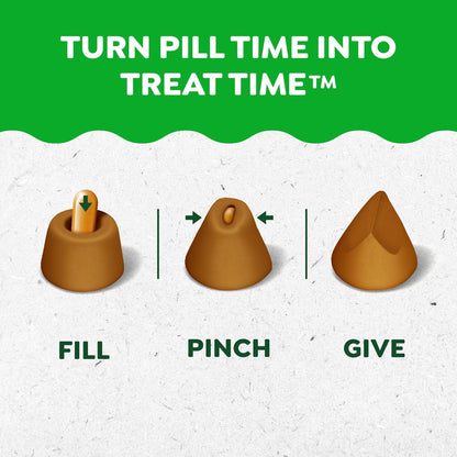 Pill Pockets for Dogs Large Size, Soft Dog Treats, with Real Peanut Butter, 7.9 Oz. Pouch (30 Treats)