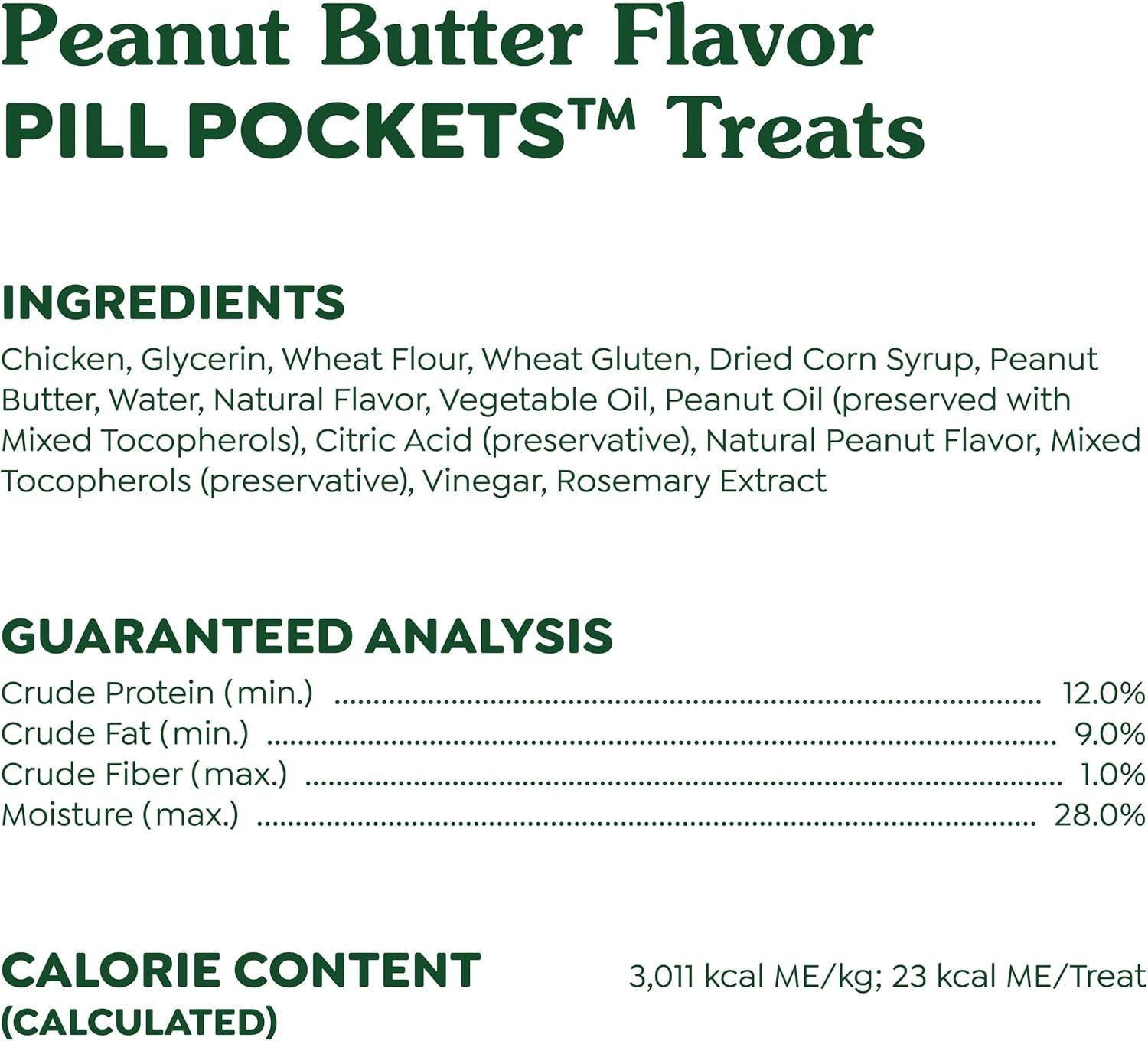 Pill Pockets for Dogs Large Size, Soft Dog Treats, with Real Peanut Butter, 7.9 Oz. Pouch (30 Treats)