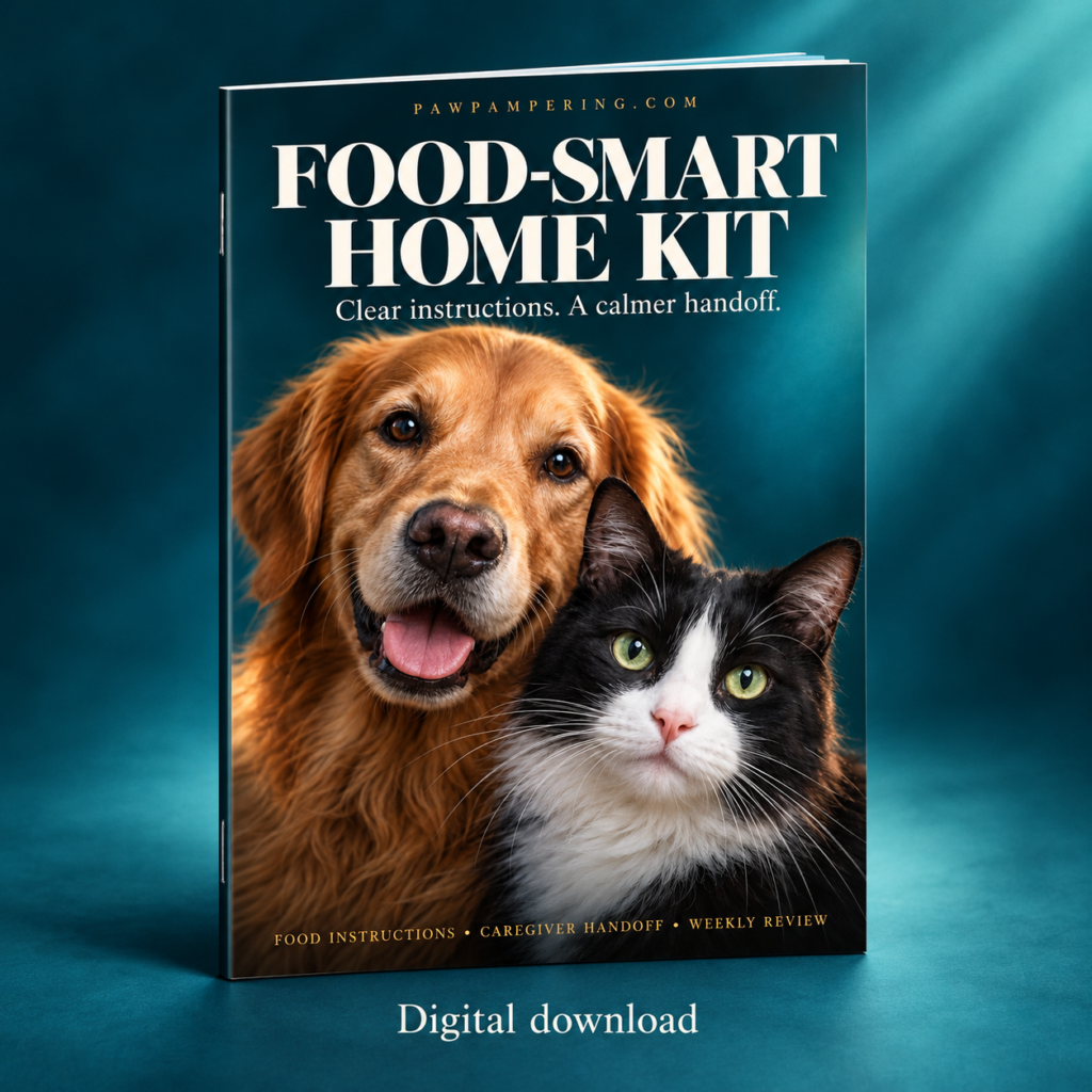 Food-Smart Home Kit digital guide preview with dog and cat cover